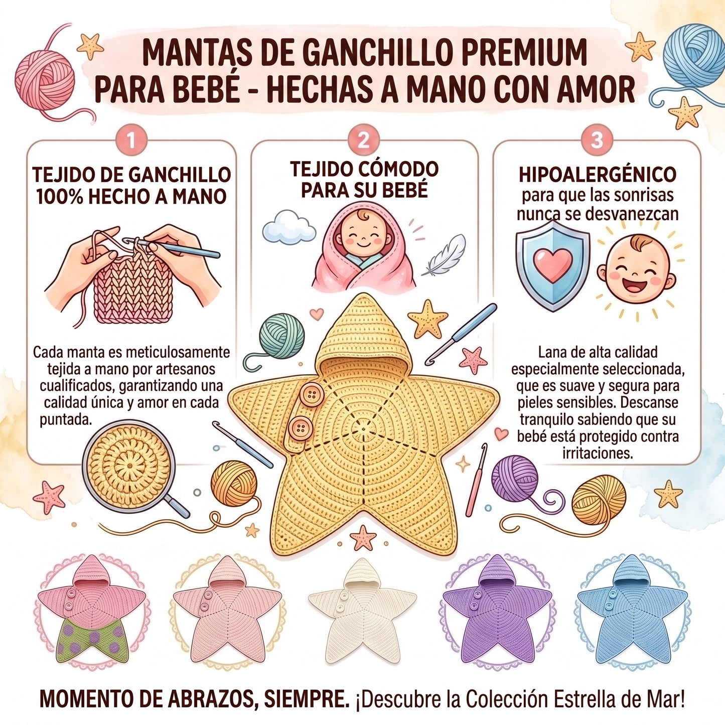 Disfraz de Crochet Premium para bebe